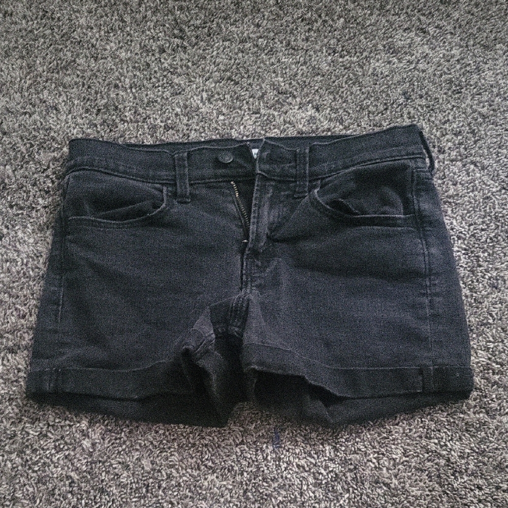 Black Denim Women's Shorts